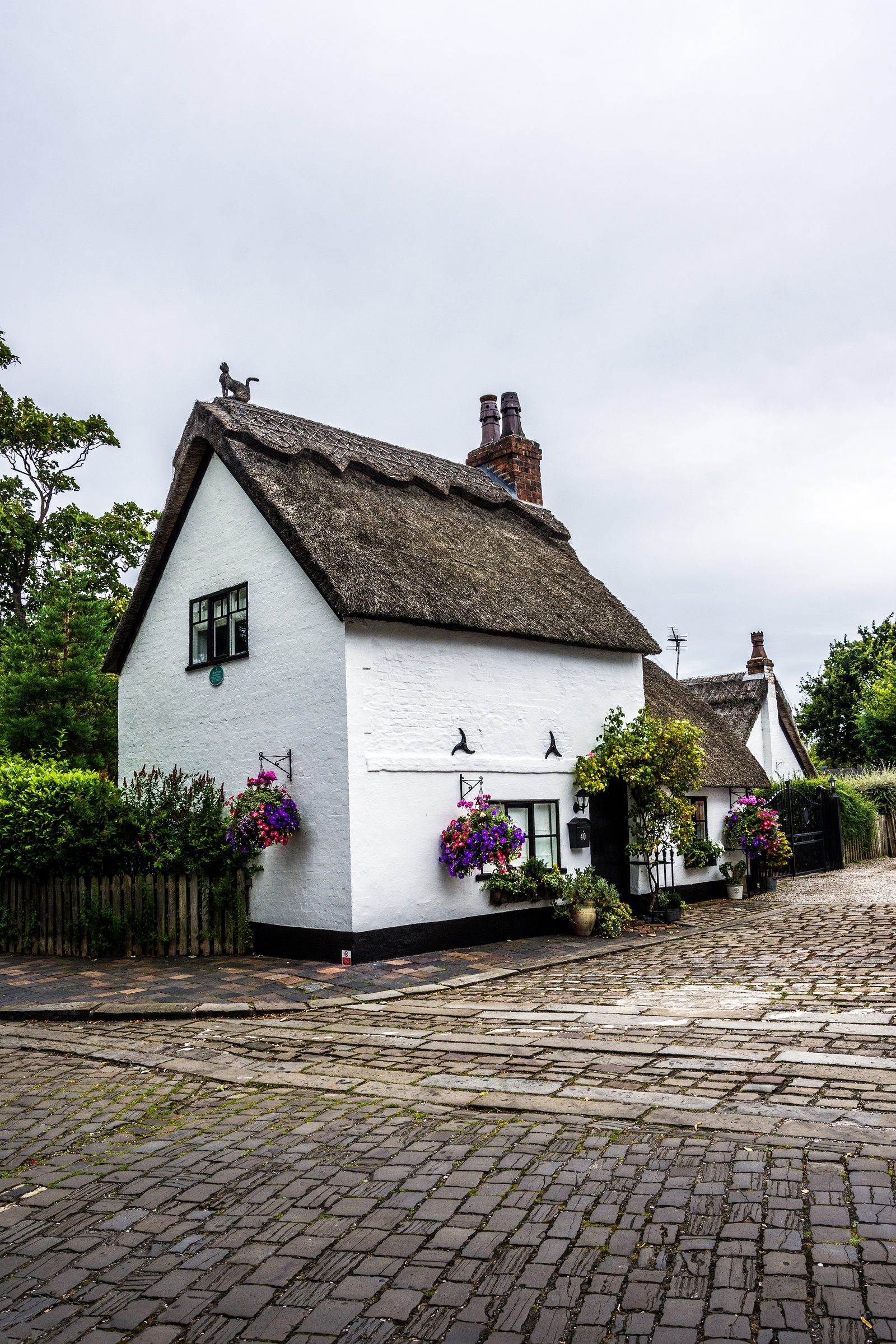 A thatched cottage in Churchtown village