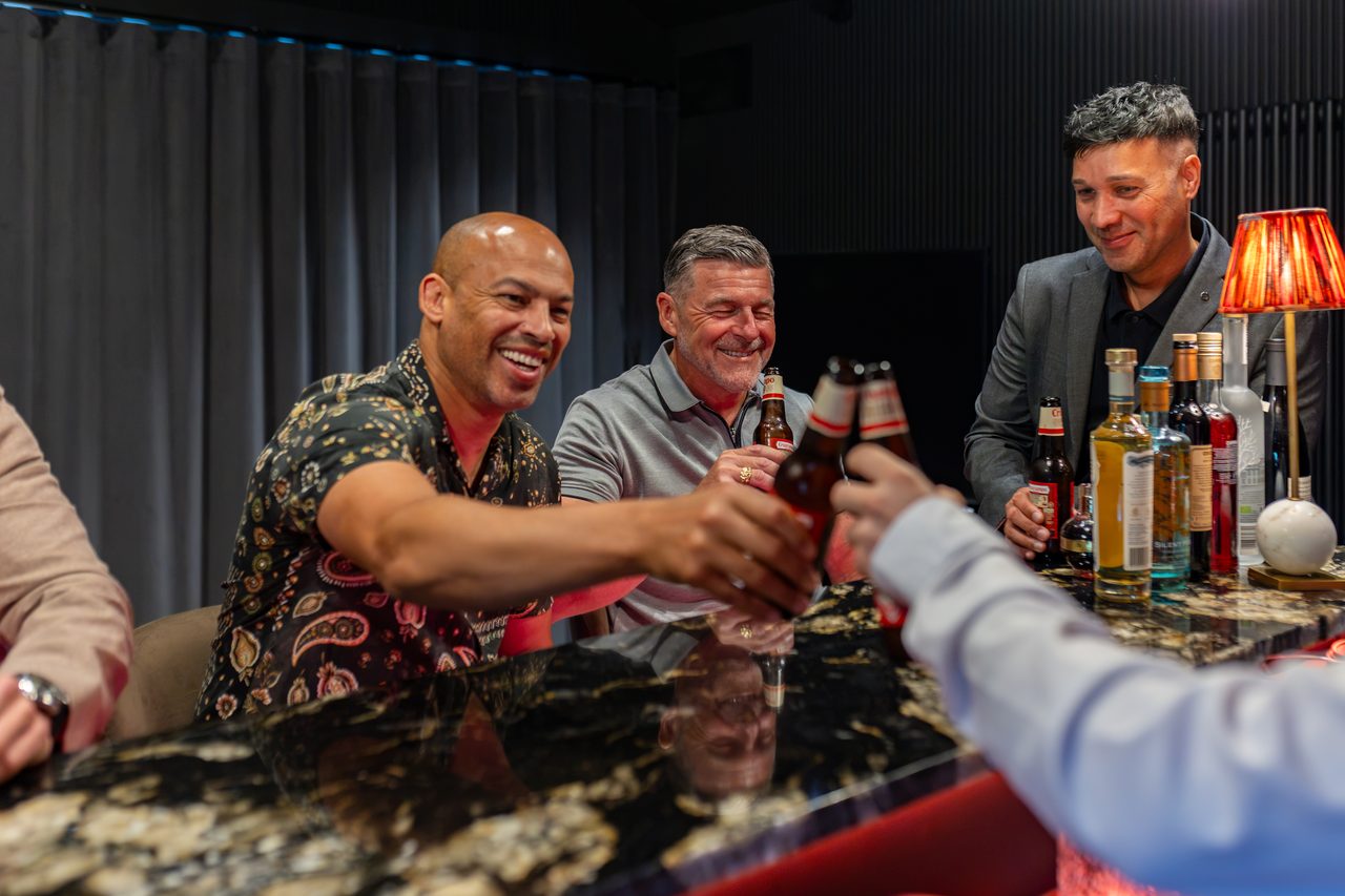 A toast at the Warren House private bar