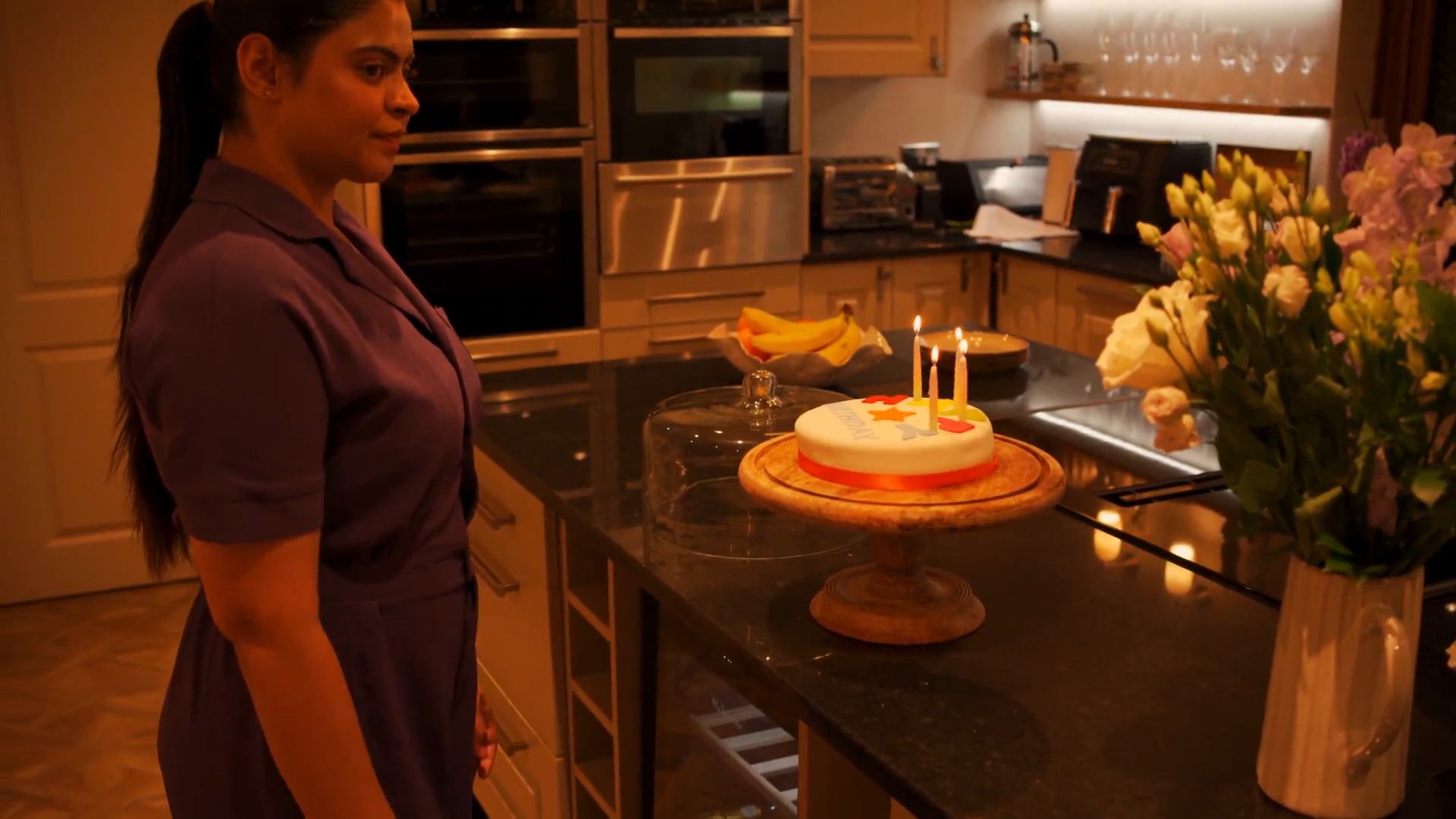 A film of a birthday weekend at Warren House: the cake, cocktails and toasts at the private bar, dinner under the chandelier and the hot tub at night