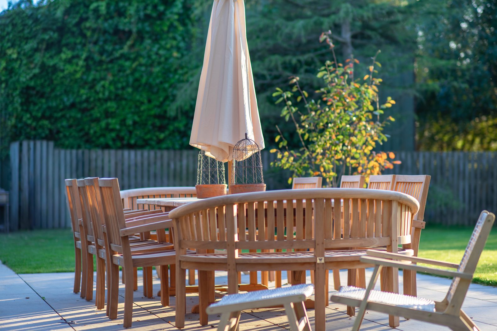 Warren House — patio wooden dining set a rk